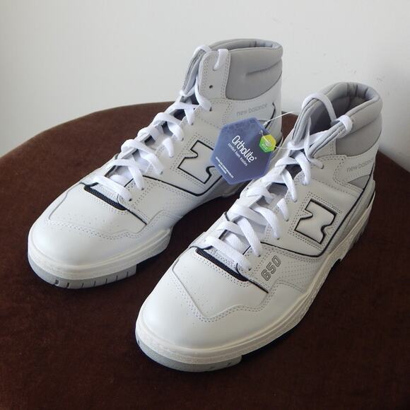 NIB Men New Balance 650R White Cloud Grey High Top Sneaker Athletic Shoes Sze 12 main image 7